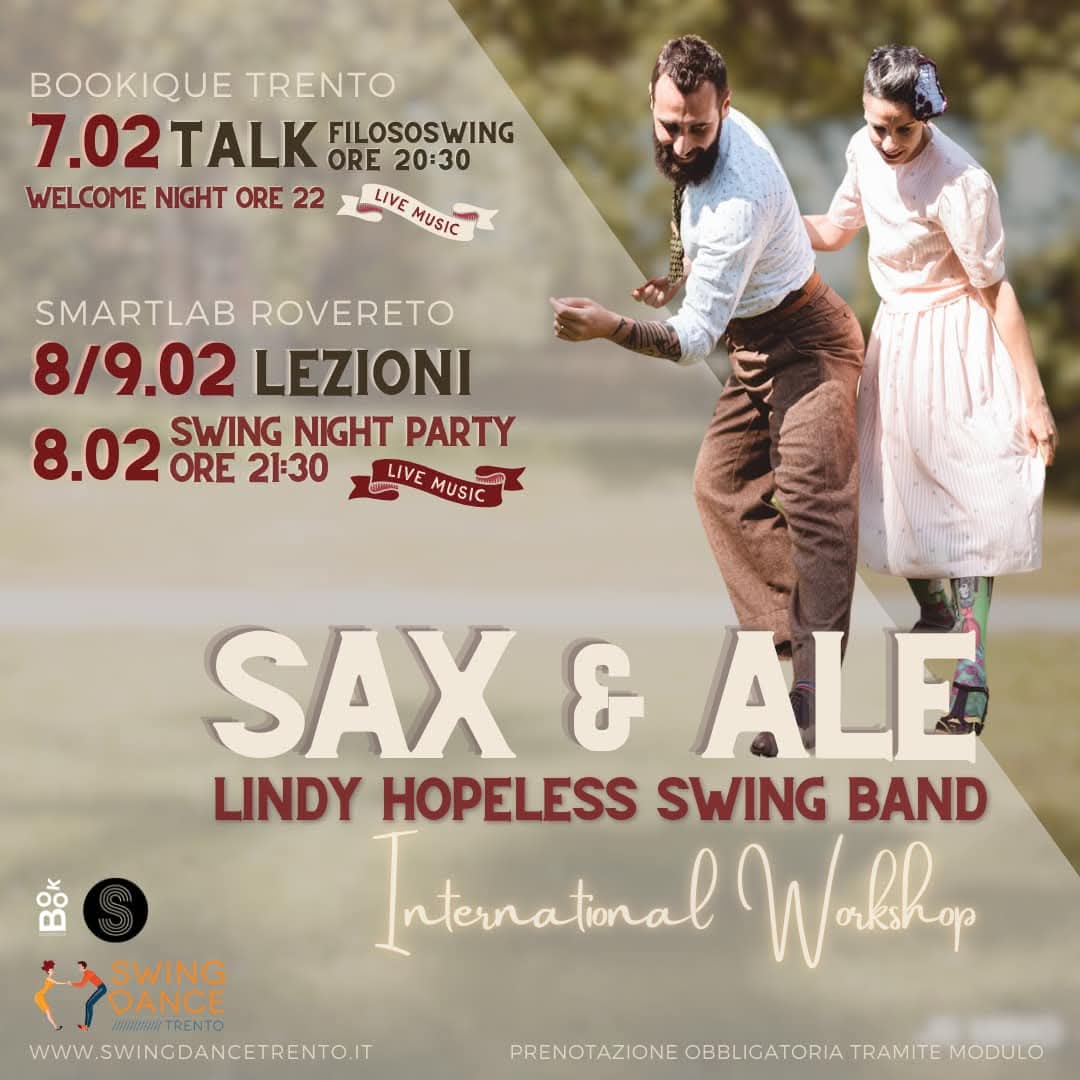 Sax e Ale evento swing locandina