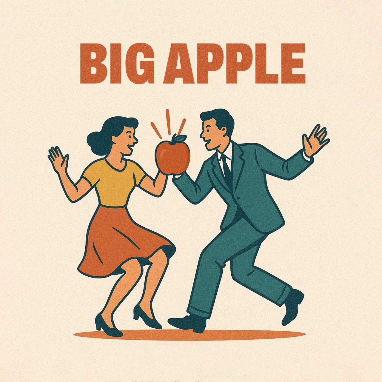Illustrazione per corso di Lindy Hop a Trento